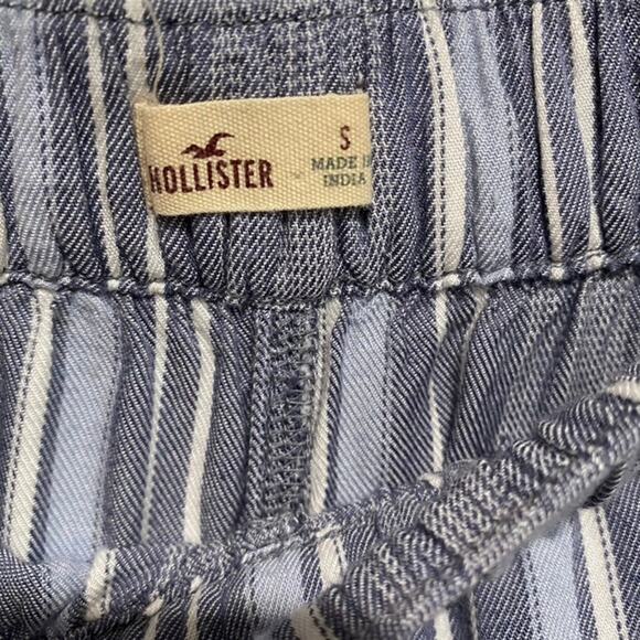 Hollister Blue Chambray Striped Tapered Pants Size Small - Picture 3 of 6
